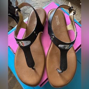 Michael Kors Black Sandals for Women, size 8.5 leather uppers